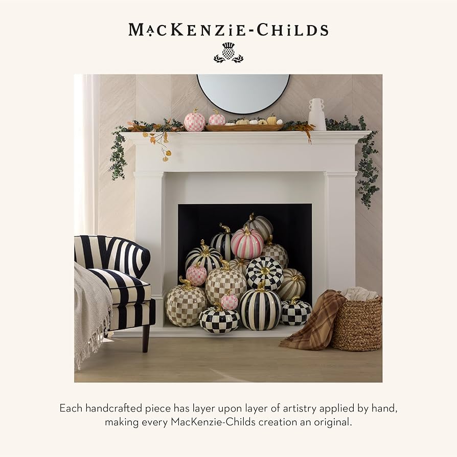 Amazon.com: MACKENZIE-CHILDS Medium Pumpkin, Resin Halloween